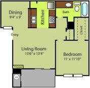 1 Bed / 1 Bath — Unit 273