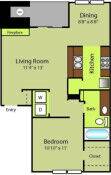 1 Bed / 1 Bath — Unit 112