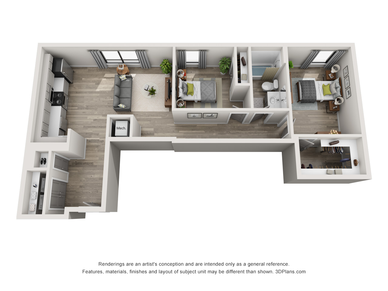 2 Bed, 1 Bath Plus
