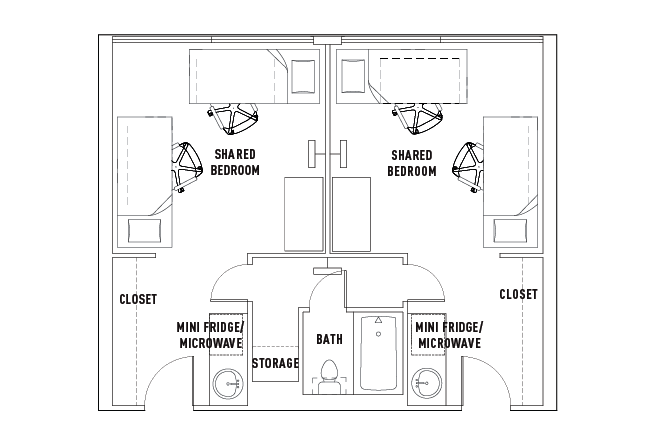2 Bed - 1 Bath Shared [Per Installment/Person]