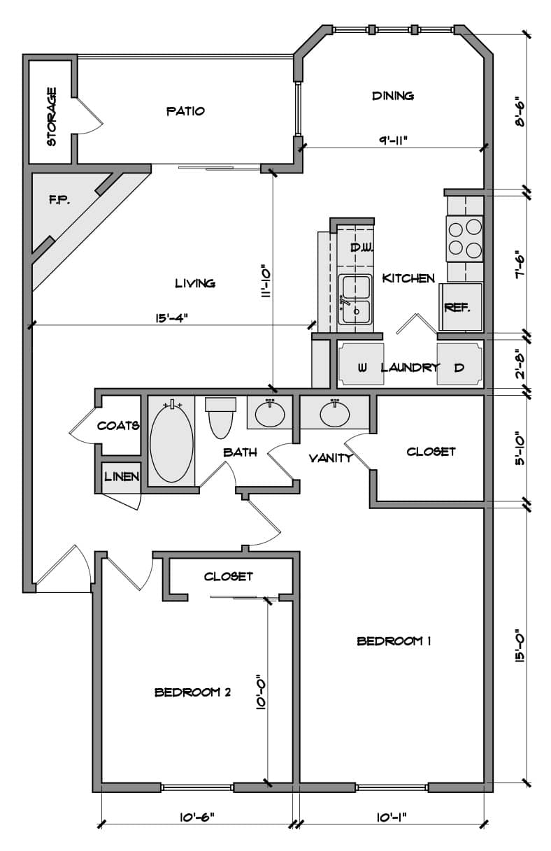 2 Bedroom Unit