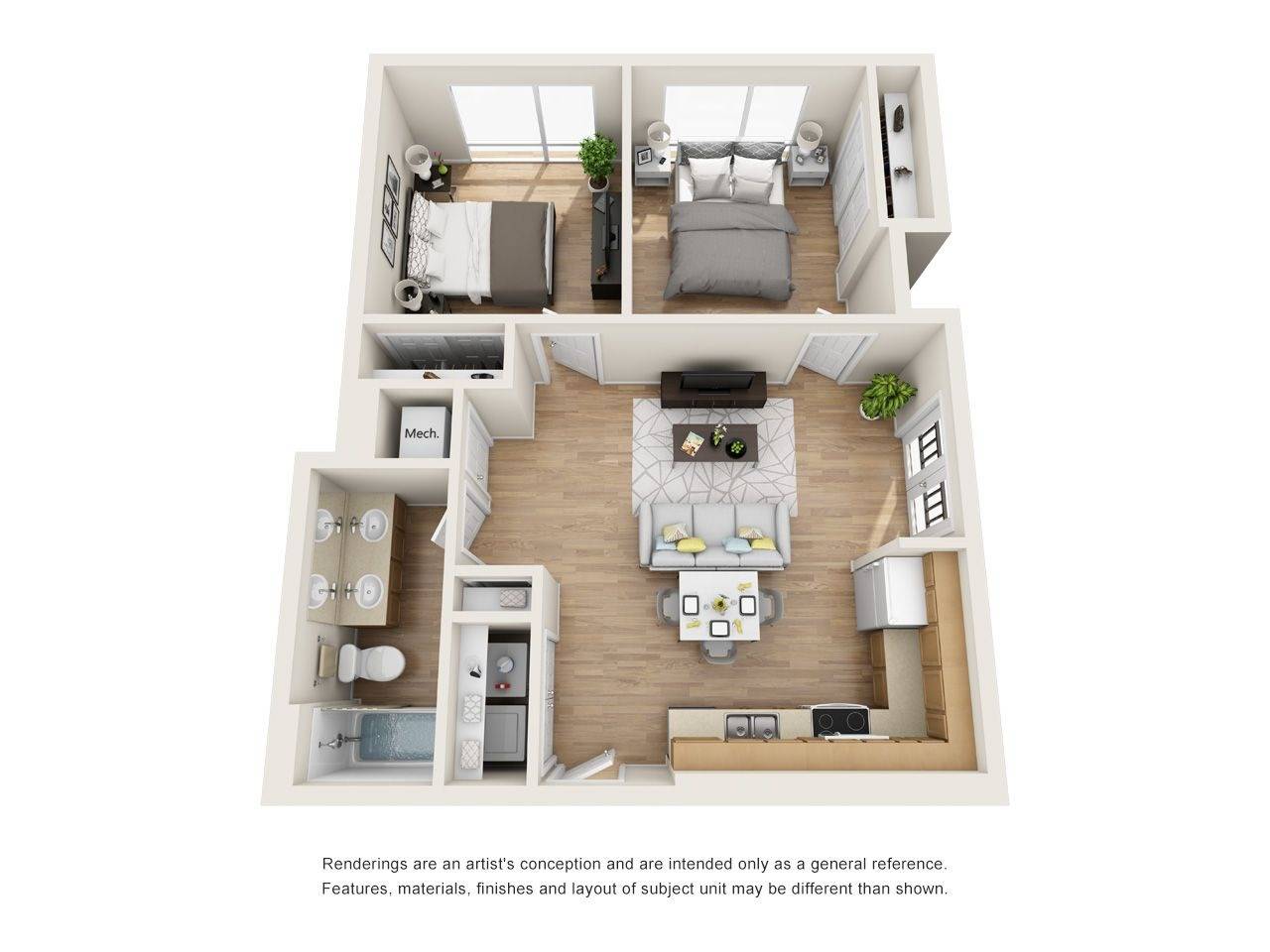 2 Bed, 1 Bath Plus