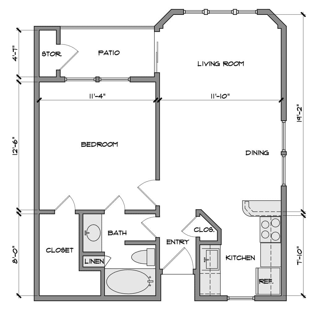 1 Bedroom Unit - A
