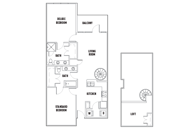 25th E: 2 Bed - 2 Bath E Premium w/Loft Shared Bedroom [Per Installment/Person]