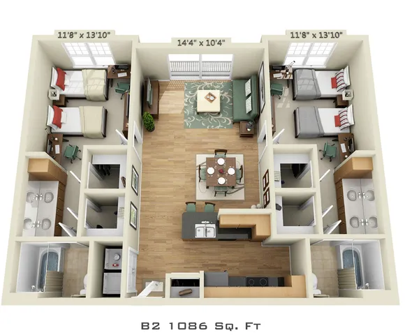 B2 (Shared Bedroom) [Per Installment/Person]