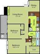 2 Bed / 2 Bath — Unit 224